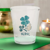 Irish Green Shamrock Clover - gepersonaliseerd Shot Glas