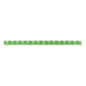 Irish Green Shamrock Clover St. Patrick's Day Satijnen Lint (Voorkant)