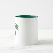 Irish Green Shamrock Design Two Tone Coffee Mok (Midden)