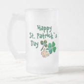 Irish Green Shamrock Happy St. Patrick's Day Matglas Bierpul (Links)