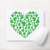 Irish Green Shamrock Heart Muismat (Met muis)