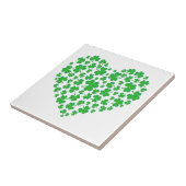 Irish Green Shamrock Heart Tegeltje (Zijkant)