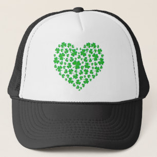 Irish Green Shamrock Heart Trucker Pet