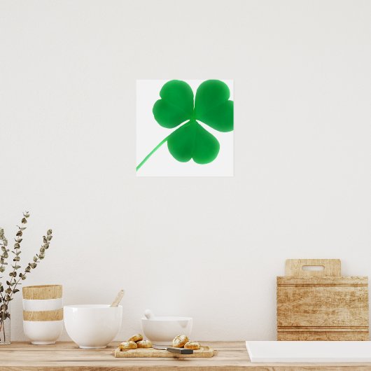 Irish Green Shamrock Simple | St. Patrick's Day Poster (Keuken)