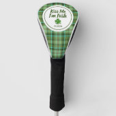 Irish Green Shamrock St Patricks Day Monogram Golfheadcover (Voorkant)