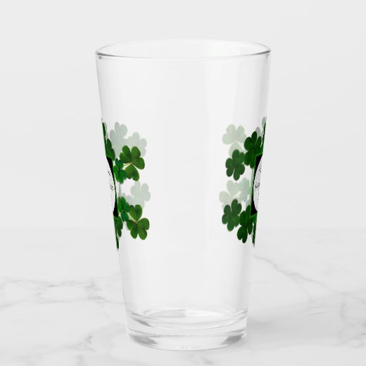 Irish Green Shamrocks Clover Logo Sjabloon Glas (Links)