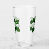 Irish Green Shamrocks Clover Logo Sjabloon Glas (Rechts)