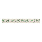 Irish Green Shamrocks Hearts and Mushrooms 3" Grosgrain Lint (Voorkant)