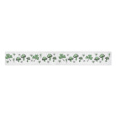 Irish Green Shamrocks Hearts and Mushrooms 3" Grosgrain Lint (Voorkant)
