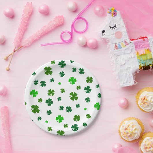 Irish Green Shamrocks St. Patricks Day Party Bord (Feest)