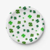 Irish Green Shamrocks St. Patricks Day Party Bord (Voorkant)