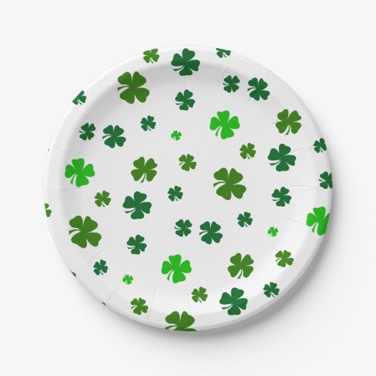 Irish Green Shamrocks St. Patricks Day Party Bord (Voorkant)
