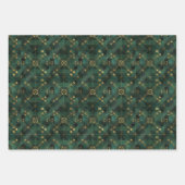 Irish Green St. Patrick Tartan Plaid set 1 Inpakpapier Vel (Voorkant)
