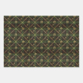 Irish Green St. Patrick Tartan Plaid set 3 Inpakpapier Vel (Voorkant 2)