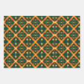 Irish Green St. Patrick Tartan Plaid set 6 Inpakpapier Vel (Voorkant 3)