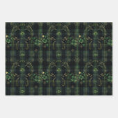 Irish Green St. Patrick Tartan Plaid set 6 Inpakpapier Vel (Voorkant 2)