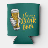 Irish Green St. Patrick's Day Geboren om Drink te  Blikjeskoeler (Voorkant)