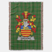 Irish Gregory Coat of Arms Family Crest Ireland Deken (Voorkant Verticaal)