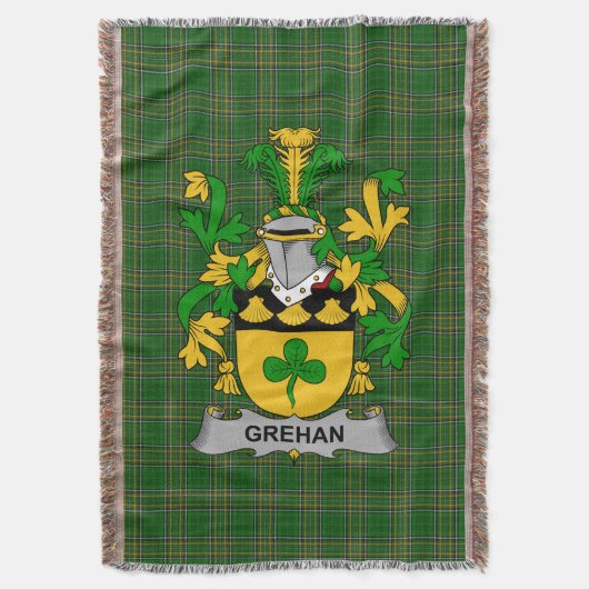 Irish Grehan of O_Greaghan familiewapen Deken (Voorkant Verticaal)