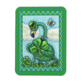 IRISH GROENE FLAMINGO, LEUKE GELUKKIGE ST. PATRICK MAGNEET (Verticaal)