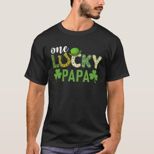 Irish Group Matching One Lucky Papa St Patrick s D T-shirt (Voorkant)