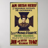 Irish Guard Hero WW I Poster (Voorkant)