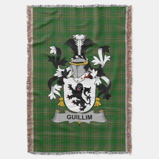 Irish Guillim Coat of Arms Family Crest Ireland Deken (Voorkant Verticaal)