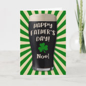 Irish Guinness Pint Happy Vaderdag Kaart (Voorkant)
