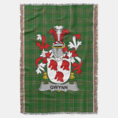 Irish Gwynn Coat of Arms Family Crest Ireland Deken (Voorkant Verticaal)