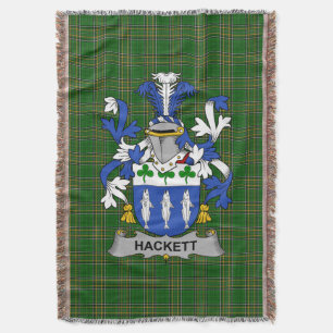 Irish Hackett Coat of Arms Family Crest Ireland Deken