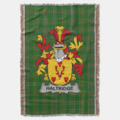 Irish Haltridge Coat of Arms Family Crest Ireland Deken (Voorkant Verticaal)