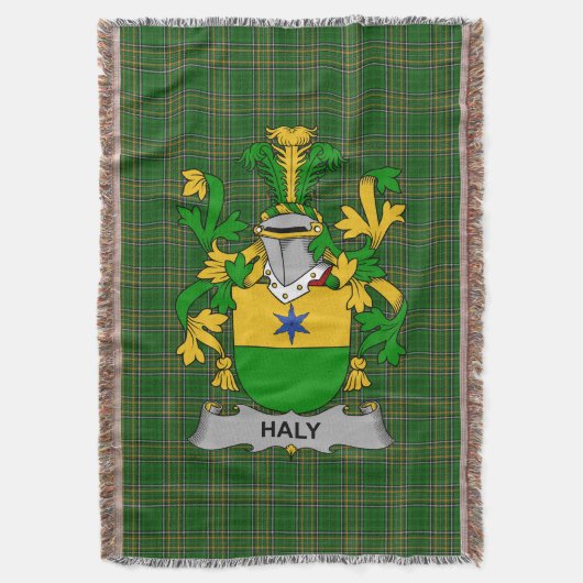 Irish Haly or O_Haly Wapen Familie Crest Ir Deken (Voorkant Verticaal)
