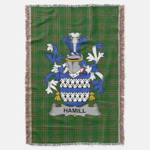 Irish Hamill Coat of Arms Family Crest Ireland Deken