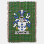 Irish Hammond Coat of Arms Family Crest Ireland Deken (Voorkant Verticaal)