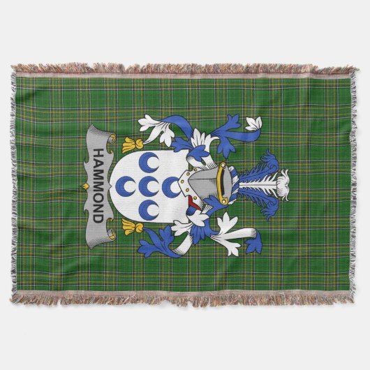 Irish Hammond Coat of Arms Family Crest Ireland Deken (Voorkant)
