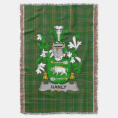 Irish Hanly of O_Hanley Wapen van de familie Crest Deken (Voorkant Verticaal)
