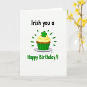 Irish Happy Birthday Fun Card Kaart (Gele Bloem)