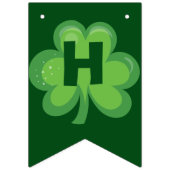 Irish Happy Birthday Green Clover Vlaggetjes (Tweede vlag)