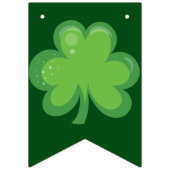 Irish Happy Birthday Green Clover Vlaggetjes (Eerste vlag)