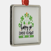 Irish Happy Go Lucky Classy Metalen Ornament (Rechts)