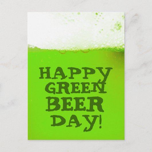 Irish Happy Green Beer Day Postcard Briefkaart (Voorkant)