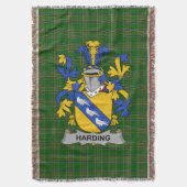Irish Harding Coat of Arms Family Crest Ireland Deken (Voorkant Verticaal)