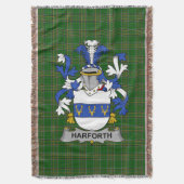 Irish Harforth Wapen van de familie Crest Ierland Deken (Voorkant Verticaal)