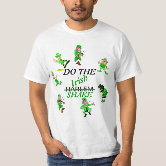 irish harlem shake grappig st patricks shirt (Voorkant)