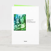 Irish Harp and St.Patrick's Day Cat Making Music Kaart (Achterkant)