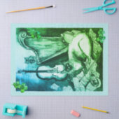 Irish Harp and St.Patrick's Day Cat Making Music Tissuepapier (Craft)