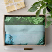 Irish Harp and St.Patrick's Day Cat Making Music Tissuepapier (Geschenk)