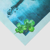 Irish Harp and St.Patrick's Day Cat Making Music Tissuepapier (Detail)