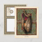 Irish Harp Briefkaart (Voorkant / Achterkant)