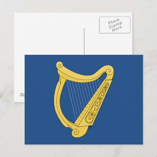 Irish Harp Briefkaart (Voorkant / Achterkant)